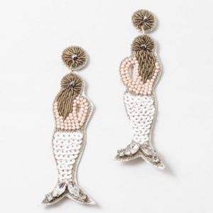 Dangling Beaded Mermaid Earrings